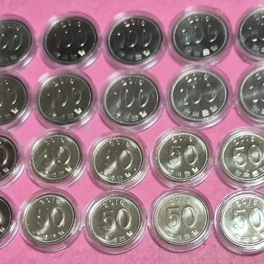 [BUNJANG] 100 Won and 50 Won Coin Set (20 Pieces, 2016) / 2016년100원, 50원 동전 총20개 세트