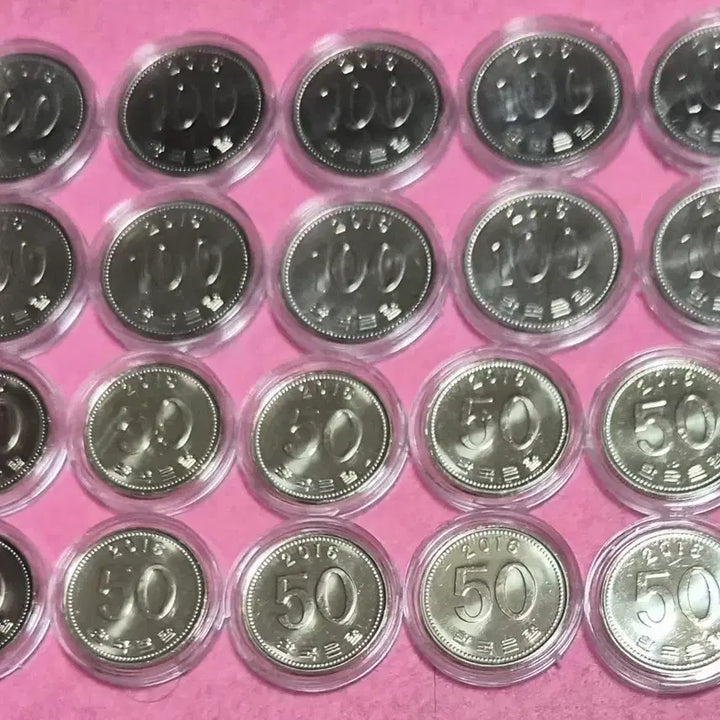 [BUNJANG] 100 Won and 50 Won Coin Set (20 Pieces, 2016) / 2016년100원, 50원 동전 총20개 세트