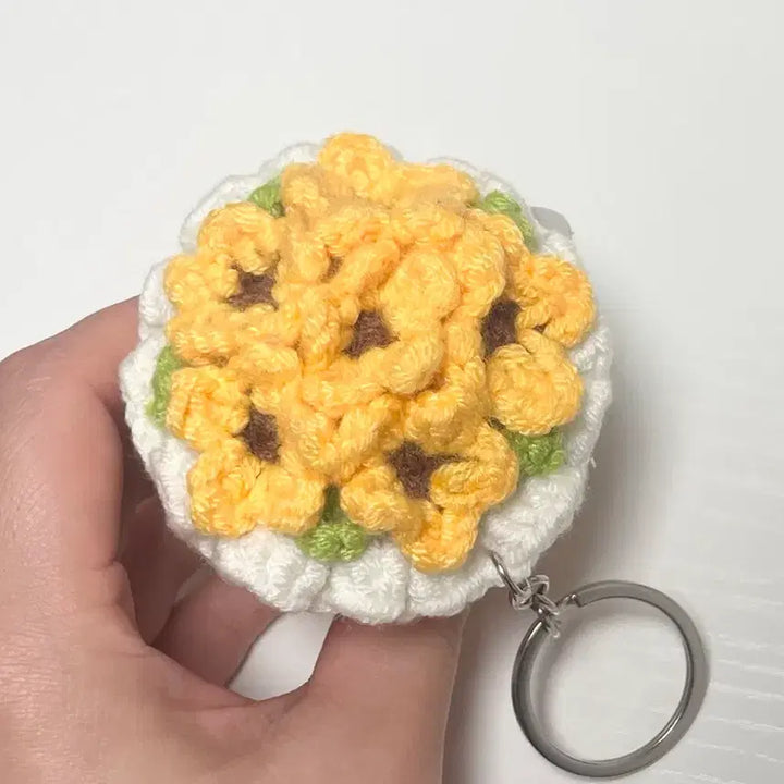 [BUNJANG] Yellow Flower Bouquet Keyring / 옐로우 꽃다발 키링 새상품