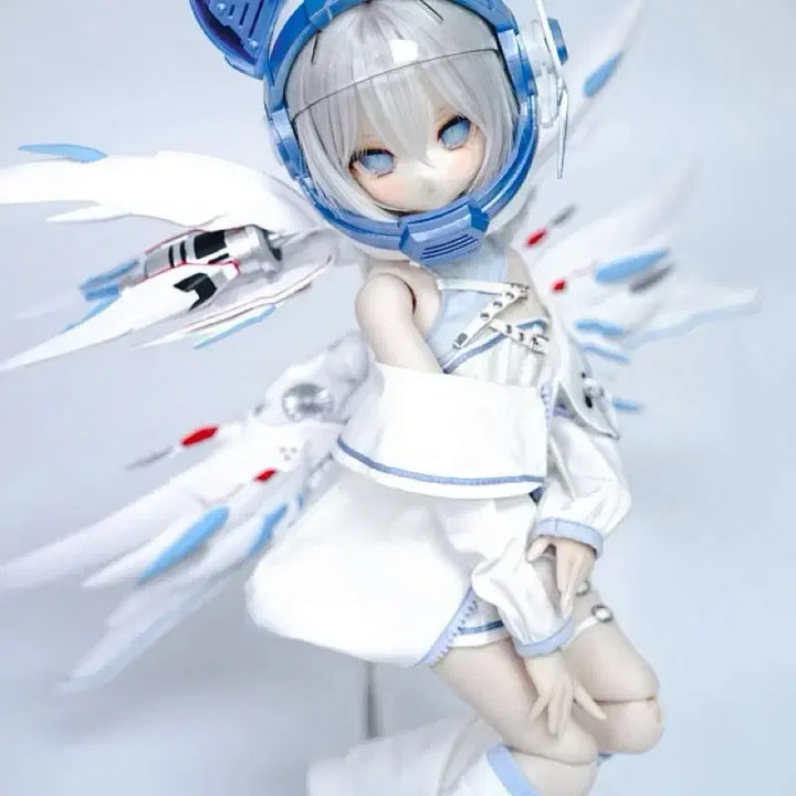 [BUNJANG] Wanhua Studio Mechanic Cat Helmet &amp; Outfit Set for MDD/MSD/SD Dolls / MDD MSD SD 메카닉 고양이 네코 헬멧 의상 옷 물품 판매