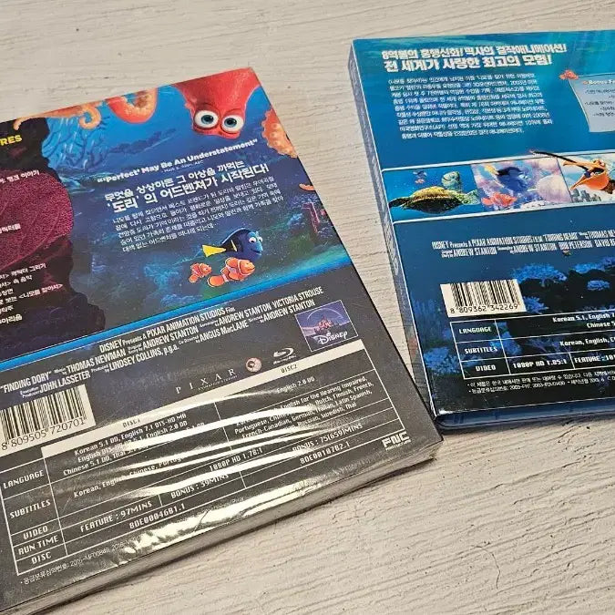 [BUNJANG] Finding Nemo + Finding Dory Blu-ray Set (Sealed) / 블루레이 니모를 찾아서+도리를 찾아서_미개봉 판매