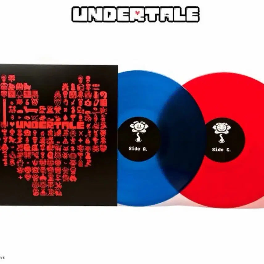 [BUNJANG] Undertale Limited Edition Vinyl 2LP (Blue/Red) / 언더테일 한정판 바이닐 블루/레드 2LP