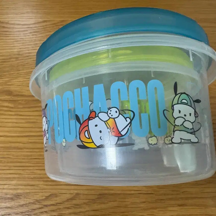 [BUNJANG] Sanrio Pochacco Round Storage Container Set (2 pieces) / 산리오) 포차코 쿠지상품 원형 저장용기 2개 세트