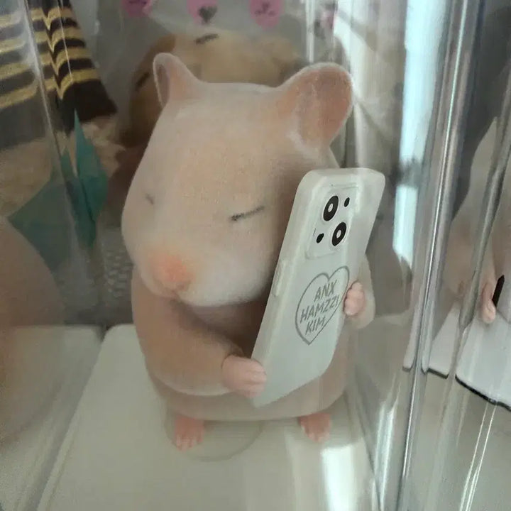 [BUNJANG] Kim Hamzzi Figurine - Cheering Hamster / 김햄찌 피규어 굿즈 전화받는 햄찌