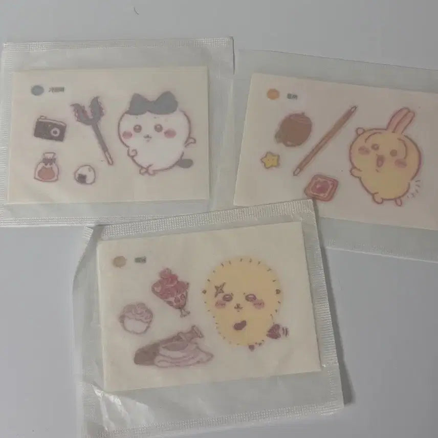 [BUNJANG] Chiikawa Usagi &amp; Seal Bagel Chip Sticker Bundle / 치이카와 먼작귀 띠부씰 가르마 우사기 해달 올리브영 베이글칩 스티커 일괄 판매