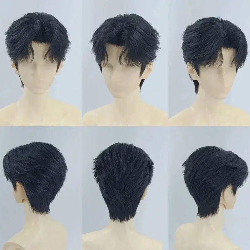 [BUNJANG] BJD 75cm Boy SD Doll Black Setting Wig (Head Size 22-23cm) / 구관인형 bjd 75 남아 SD - 큰 SD 헤드 사이즈 (22~23cm) 블랙 셋팅 가발