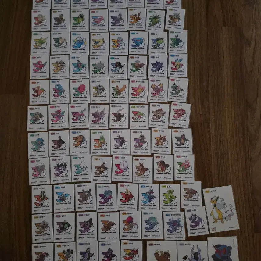 [BUNJANG] Pokemon 30th Anniversary Stickers Bundle (Includes 85 New Logo Seals &amp; 4 Mega Seals) / 포켓몬 띠부씰 30주년기념  1013종중 신규 로고씰 85종 과 메가띠부씰4종포함 일괄판매합니다(낱장판매x)