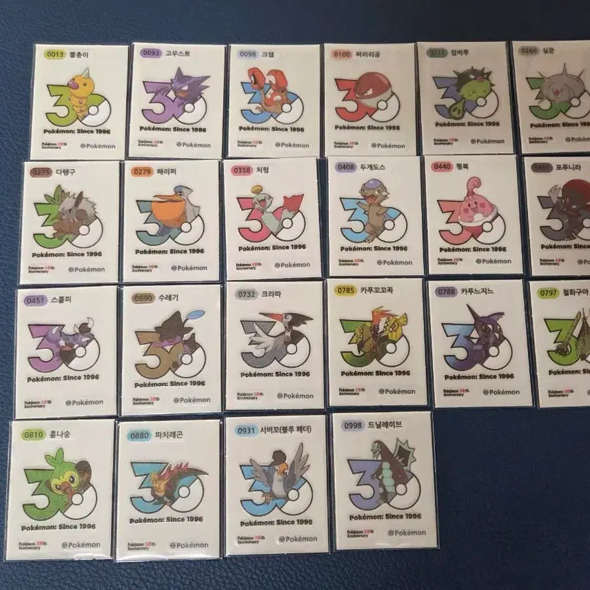 [BUNJANG] Pokemon 30th Anniversary Sticker / 포켓몬 30주년 띠부씰 판매
