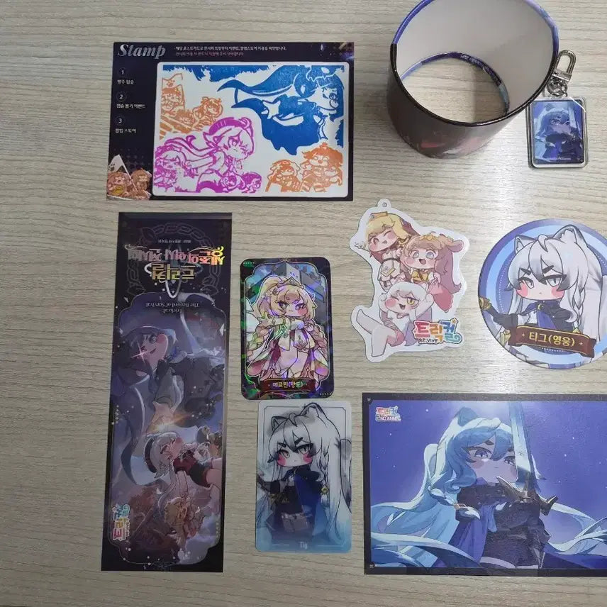 [BUNJANG] Trickle 2nd &amp; 2.5th Anniversary Goods Bundle (Postcard, Keyring, Cup Holder, etc.) / 트릭컬 2주년 2.5주년 굿즈 일괄 (엽서, 키링, 컵홀더 등) 판매합니다