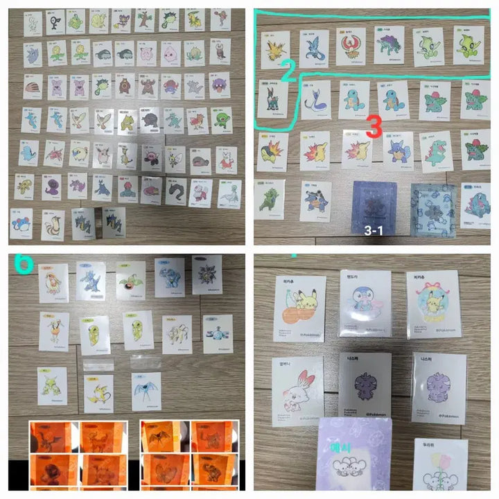 [BUNJANG] Pokemon Stickers Assortment / 포켓몬 각종 띠부씰 모음