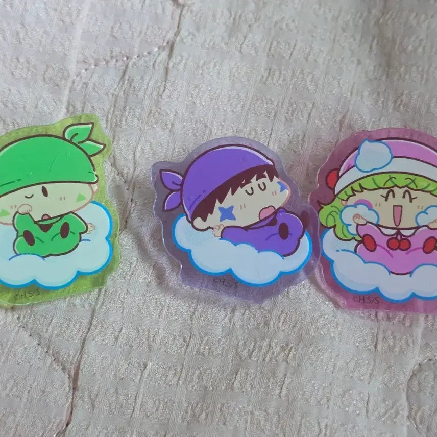 [BUNJANG] Mirumo Pompompom Acrylic Clip 3-Piece Set / 미르모퐁퐁퐁 아크릴집게 3종세트