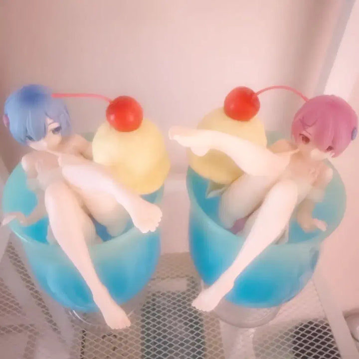 [BUNJANG] Re:Zero Rem &amp; Ram Cream Soda Figure Bundle Set / 리제로 렘 람 크림소다 피규어 일괄