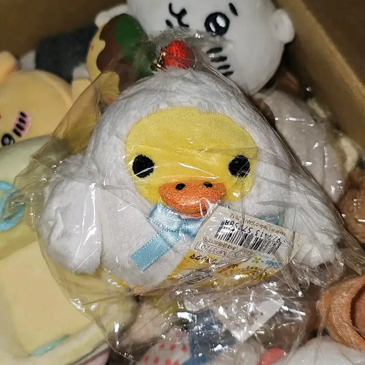 [BUNJANG] San-X Rilakkuma Yellow Bird Keyring Strap Plush / 산엑스 키이로이토리 리락쿠마 노란새 돼병이 키체인 키링 스트랩 인형