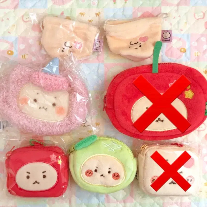 [BUNJANG] Manggeureojin Gom (Manggomi) Pouch Bundle Set (5 pcs) / (일괄) 망그러진곰 망곰이 파우치 증정 5개
