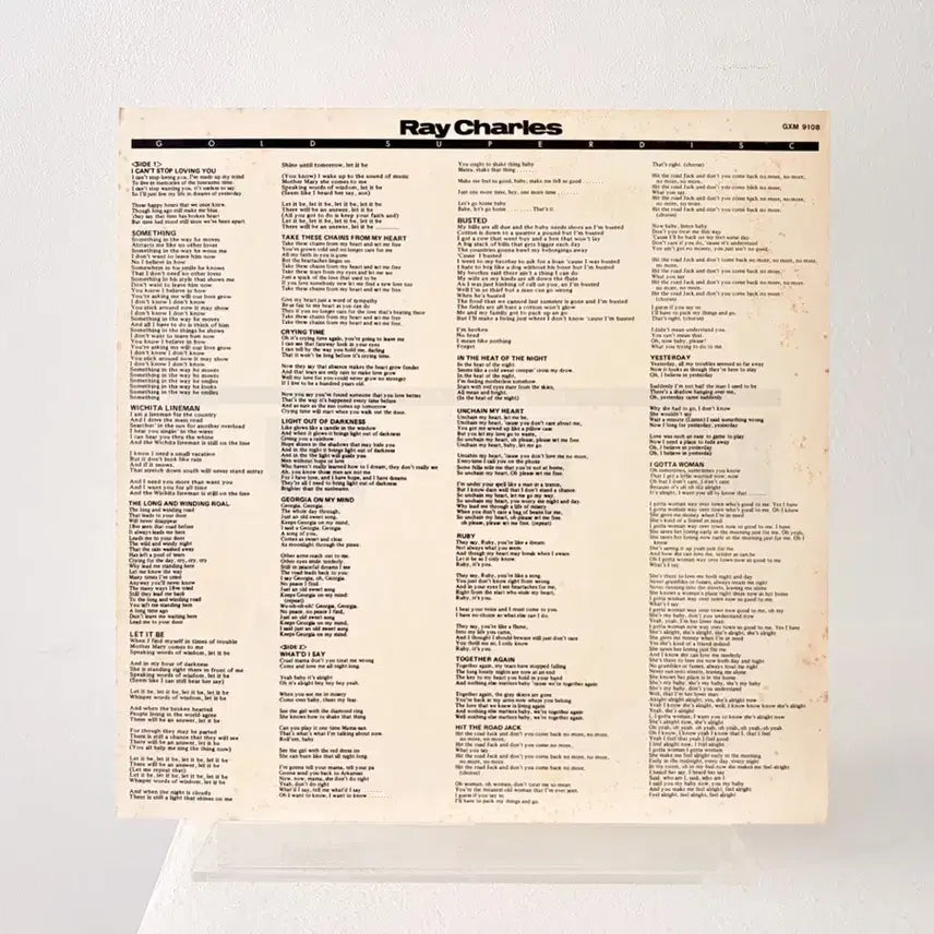 [BUNJANG] Ray Charles Gold Ray Charles Best LP Record / 레이 찰스 베스트 LP 레코드 Ray Charles Gold 레이찰스