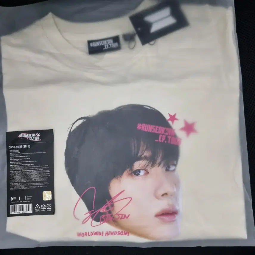 [BUNJANG] BTS Jin Runseokjin Face T-Shirt / bts진 런석진 얼굴티 석진 얼빡티 runseokjin ep tour