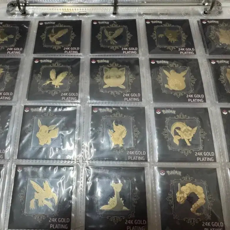 [BUNJANG] Pokemon 24k Gold Stamp Sticker Collection (50 Types) / (교환용)포켓몬 24k 띠부씰 50종