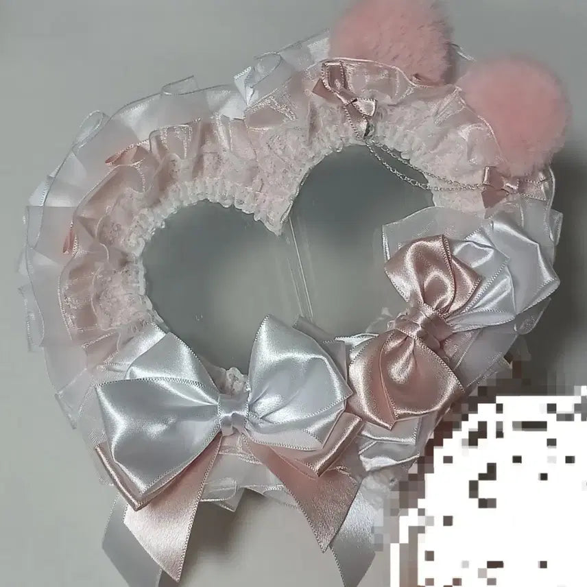 [BUNJANG] Ribbon Lace Heart Card Holder / 리본 레이스 하트 탑로더 판매