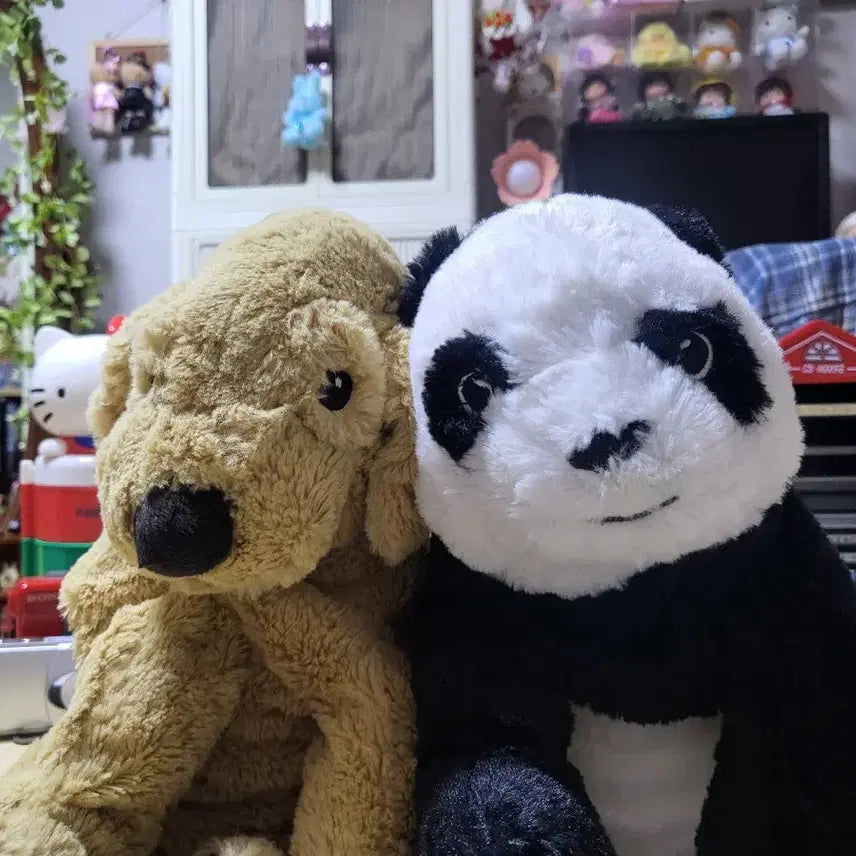 [BUNJANG] IKEA Plush Toy Set - Retriever &amp; Panda - Bundle Set / 이케아 인형 세트 리트리버 판다 일괄 택포