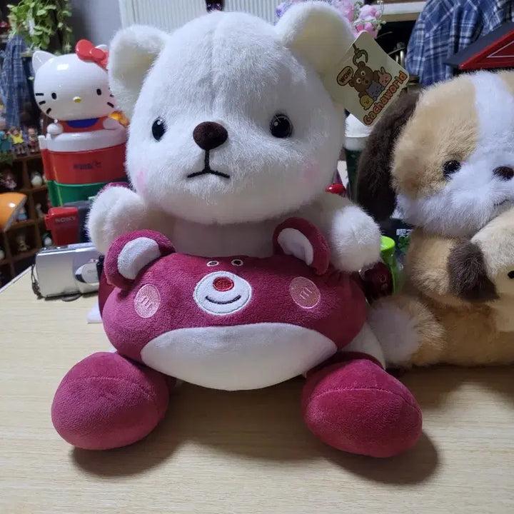 [BUNJANG] Cute Bear Dog Plush Toy Set / 귀여운 곰돌이 강아지 인형 세트 택포