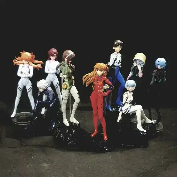 [BUNJANG] Evangelion Rare Theater Version Figure Set (Opened) / 에반게리온,레어,피규어,대좌세트,개봉,정품