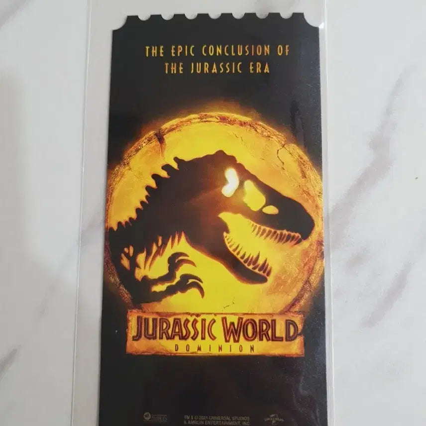 [BUNJANG] Jurassic World Dominion Megabox Special Ticket / 오티 메가박스 쥬라기월드 도미니언