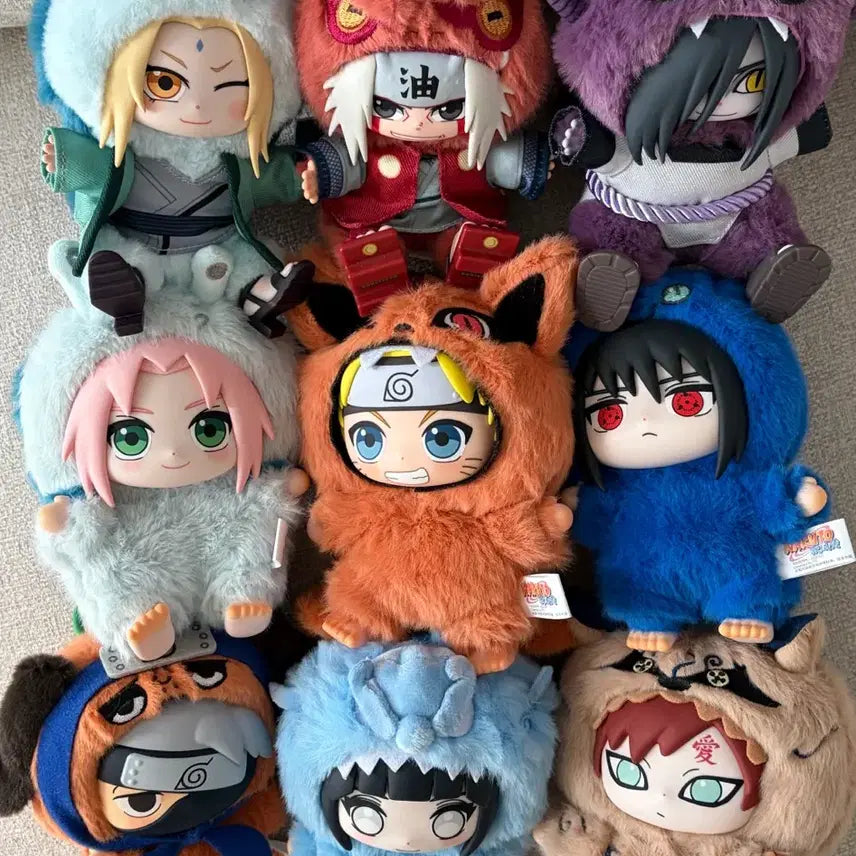 [BUNJANG] Naruto TopToy Nabubu Set 1 &amp; 2 (9 Types) Bundle / 나루토 탑토이 나부부 1탄+2탄 9종 일괄