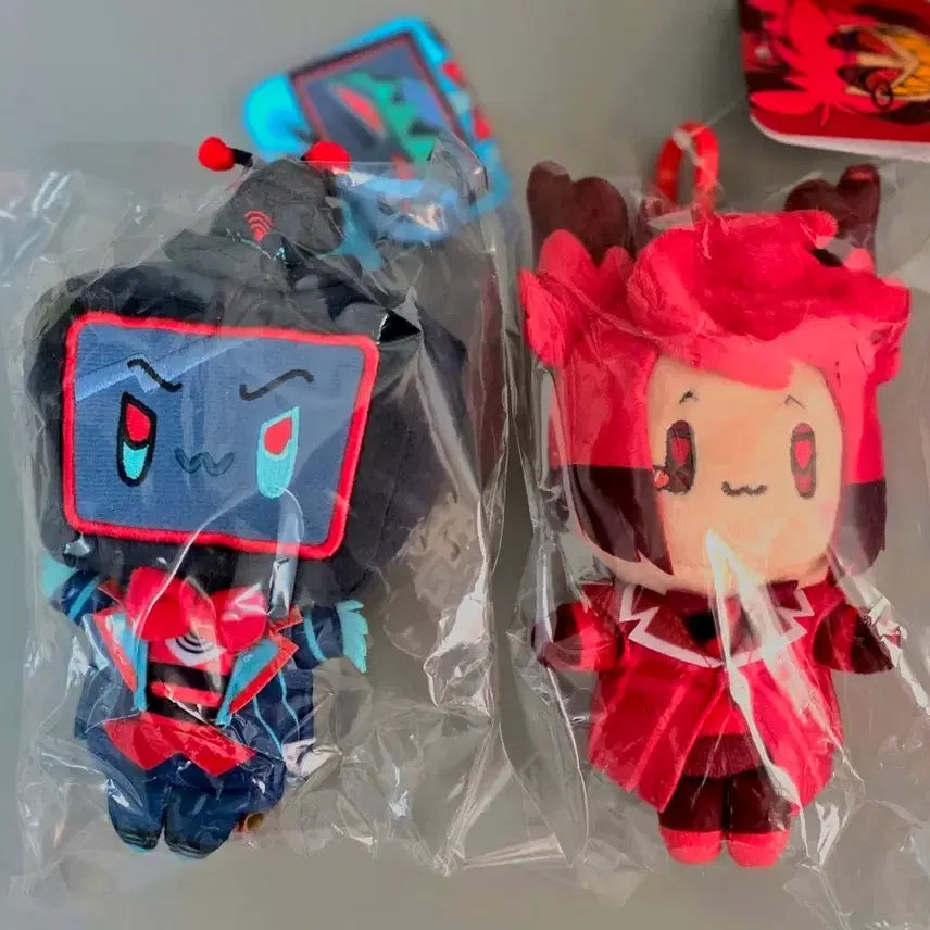 [BUNJANG] Hazbin Hotel GPS Vox Alastor Mascot Plush Bundle / 해즈빈호텔 GPS 복스, 알래스터 마스코트 인형