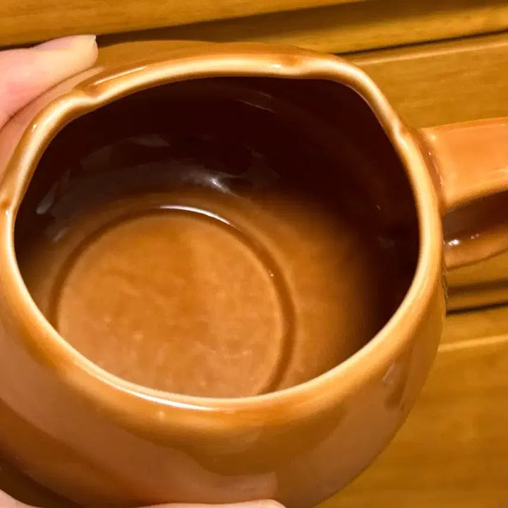 [BUNJANG] Classic Capybara Face Mug (Brown) / 고전 카피바라상 얼굴 머그컵 브라운