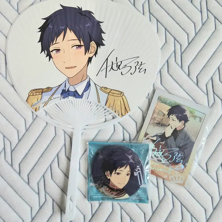 [BUNJANG] Ensemble Stars Yuzuru Uchiwa Badge Polar Bundle Set / 앙스타 유즈루 우치와 폴라 일괄 판매