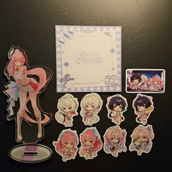 [BUNJANG] Aimees Non-Official Acrylic Standee &amp; Ddingfe Sticker Set / 명조 에이메스 비공식 아크릴 + 띵페 스티커 팝니다