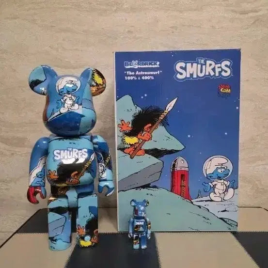 [BUNJANG] Medicom Toy Be@rbrick Smurf 400% &amp; 100% Set / 베어브릭 스머프 400% 100% 세트