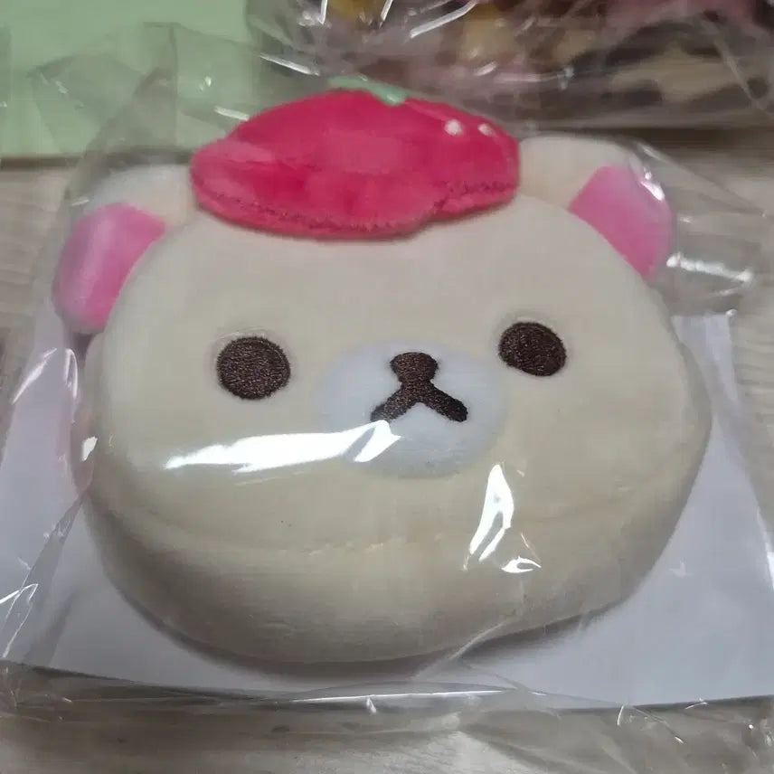 [BUNJANG] Ediya Strawberry Rilakkuma Pouch, Blanket, Reusable Bag Bundle Set / (무배)이디야 딸기 리락쿠마 굿즈 일괄