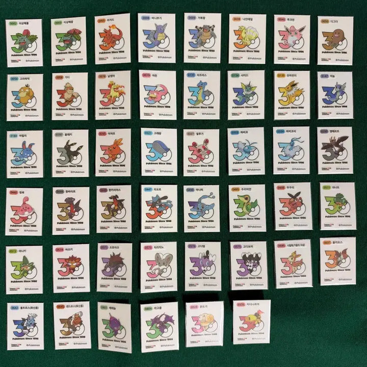 [BUNJANG] Pokemon 30th Anniversary New Logo Ttibu Seal Bundle / 포켓몬 30주년 신상 로고 띠부씰 교환 판매