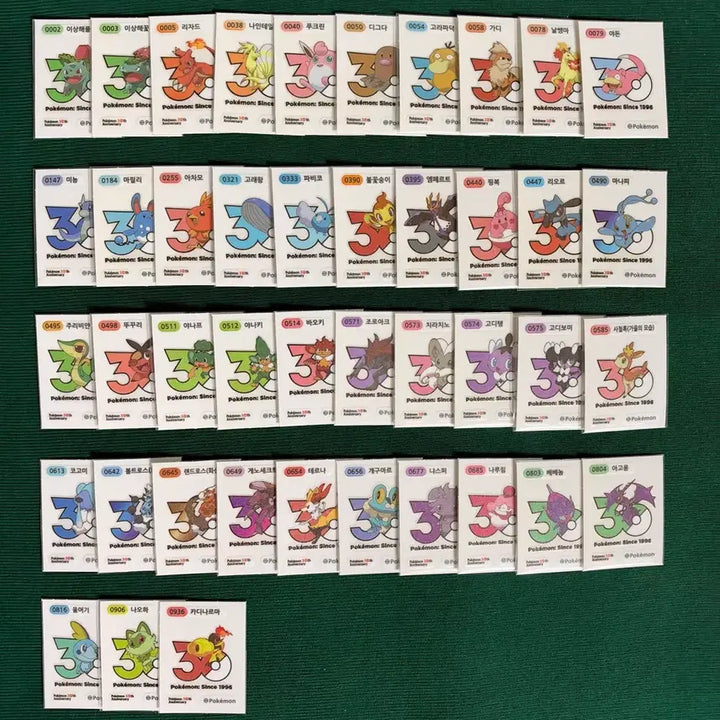 [BUNJANG] Pokemon 30th Anniversary New Logo Ttibu Seal Bundle / 포켓몬 30주년 신상 로고 띠부씰 교환 판매