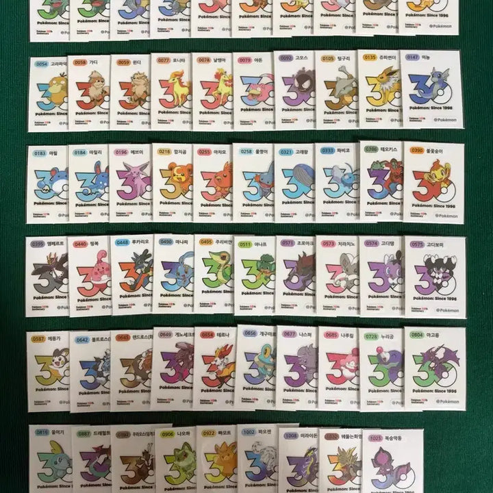 [BUNJANG] Pokemon 30th Anniversary New Logo Ttibu Seal Bundle / 포켓몬 30주년 신상 로고 띠부씰 교환 판매
