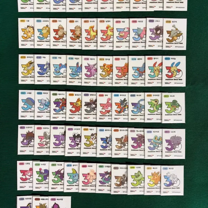 [BUNJANG] Pokemon 30th Anniversary New Logo Ttibu Seal Bundle / 포켓몬 30주년 신상 로고 띠부씰 교환 판매