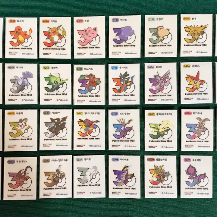 [BUNJANG] Pokemon 30th Anniversary New Logo Ttibu Seal Bundle / 포켓몬 30주년 신상 로고 띠부씰 교환 판매