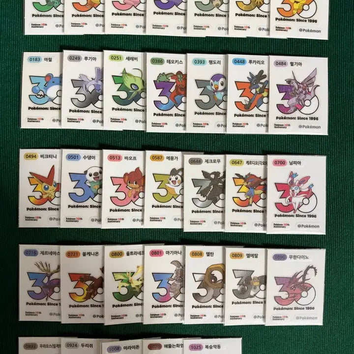 [BUNJANG] Pokemon 30th Anniversary New Logo Ttibu Seal Bundle / 포켓몬 30주년 신상 로고 띠부씰 교환 판매