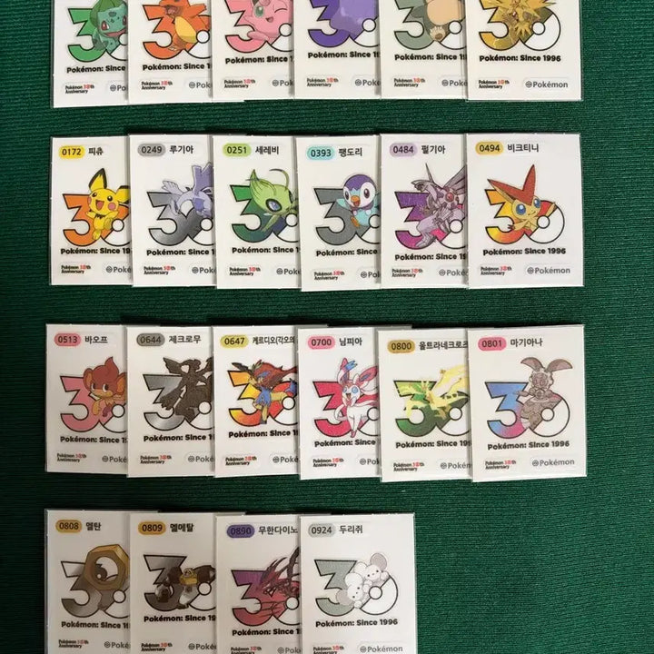 [BUNJANG] Pokemon 30th Anniversary New Logo Ttibu Seal Bundle / 포켓몬 30주년 신상 로고 띠부씰 교환 판매