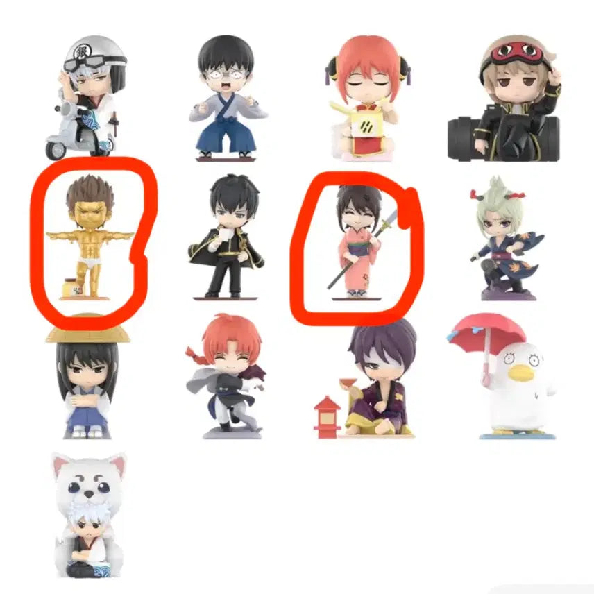 [BUNJANG] Gintama Popmart Figure Kondo Isao &amp; Shimura Tae Set Bundle / 은혼 팝마트 피규어 콘도 오타에 세트 일괄