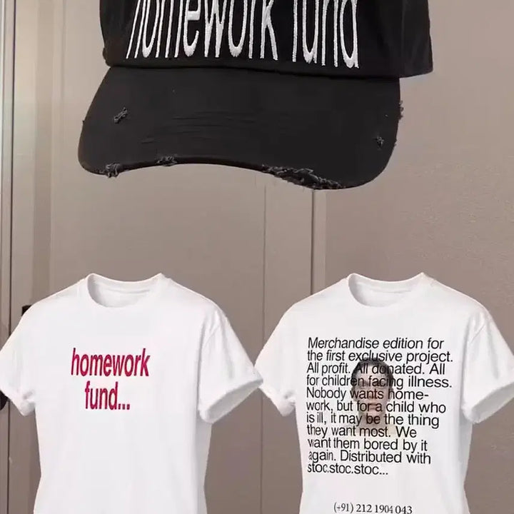 [BUNJANG] Danana Flea Market Homework Fund T-Shirt / 다나나 플리마켓 굿즈 homework fund