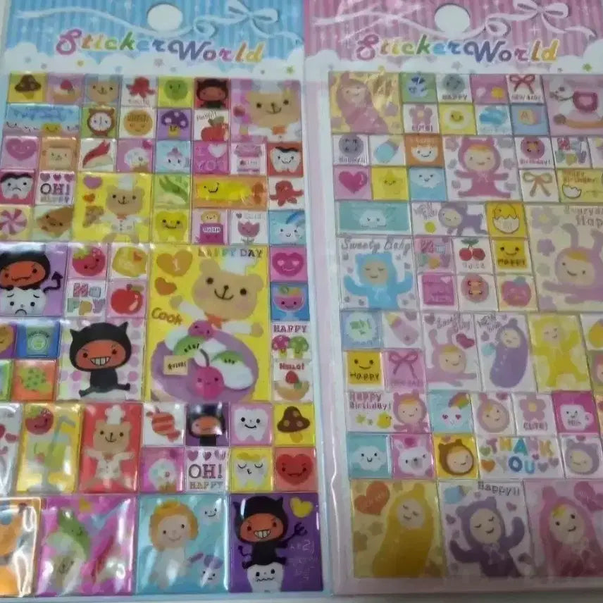 [BUNJANG] Square Ice Transparent Stickers / 고전문구 사각 얼음 스티커