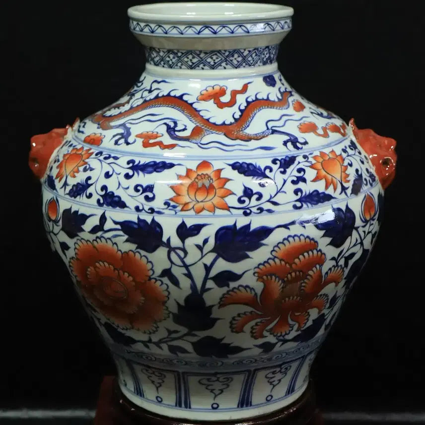 [BUNJANG] Chinese Peony Motif Vase / 중국 도자기 모란문 호