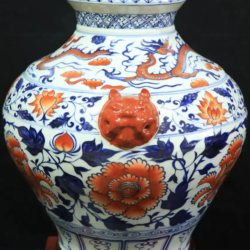 [BUNJANG] Chinese Peony Motif Vase / 중국 도자기 모란문 호