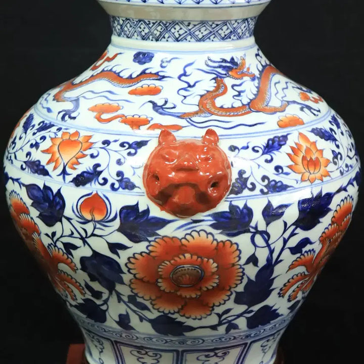 [BUNJANG] Chinese Peony Motif Vase / 중국 도자기 모란문 호