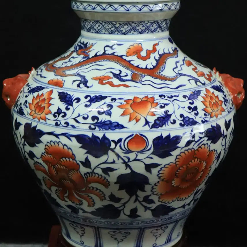 [BUNJANG] Chinese Peony Motif Vase / 중국 도자기 모란문 호 골동품 고미술품 수집품