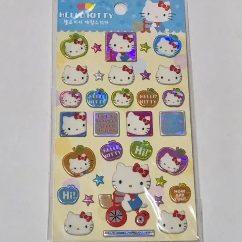 [BUNJANG] Hello Kitty Metal Sticker / 고전문구 헬로키티 메탈 스티커