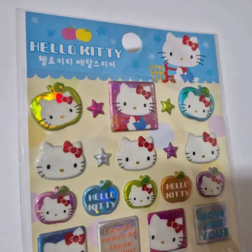[BUNJANG] Hello Kitty Metal Sticker / 고전문구 헬로키티 메탈 스티커