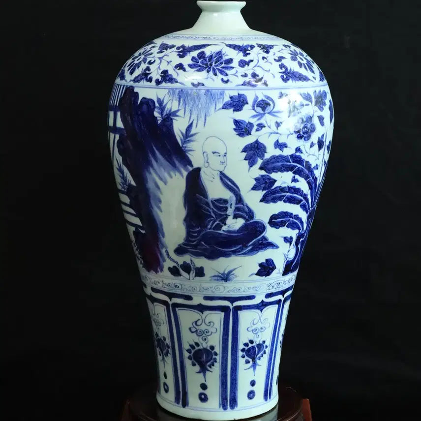 [BUNJANG] Blue and White Porcelain Vase with Figural Scene / 중국 도자기 청화 고사 인물도 매병
